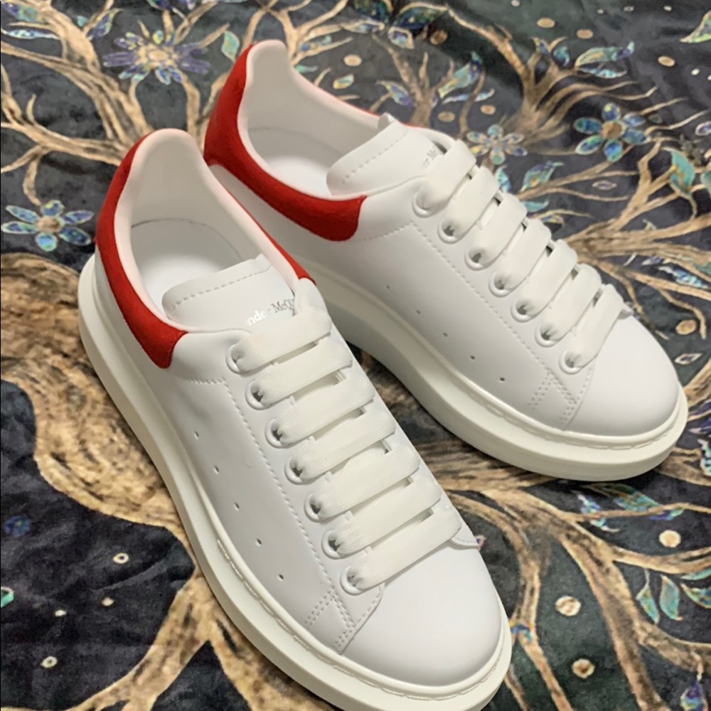 White and Red Women's Sneakers